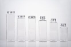 Plastic juice bottles