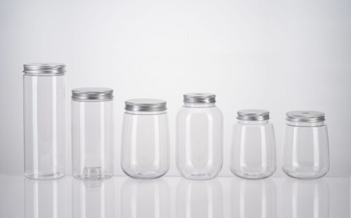 12 Plastic Square Beverage Bottles