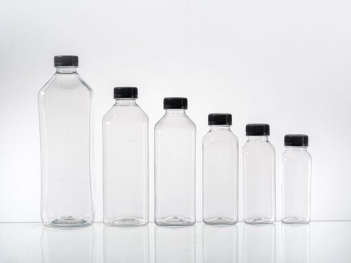 Plastic Square Beverage Bottles