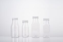 8 Plastic Square Bevergae Bottles