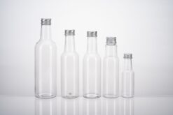 9 Plastic Square Beverage Bottles