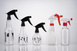 Custom printed plastic PET bottle 250ml trigger sprayer for watering flowers trigger sprayer bottle