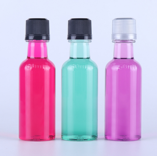 50ml Empty Plastic Mini PET Wine Bottle