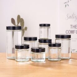 Custom Flat Flask Bottle 100/200/300ml Clear Matt Black Cold Brew Coffee Juice Glass Bottle for Beverage Liquor Tea