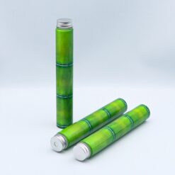 Bamboo Shape Disposable Juice Milk Juice Cold Brew Coffee Smoothies Milk Tea Packaging Bottle Unique Design PET Slim 400ml