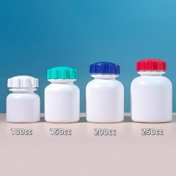 Wholesale Medicine Pill Bottle 50ml Pill Capsules Sports Nutrition Packaging Capsule Bottle Round Blue Packaging Container