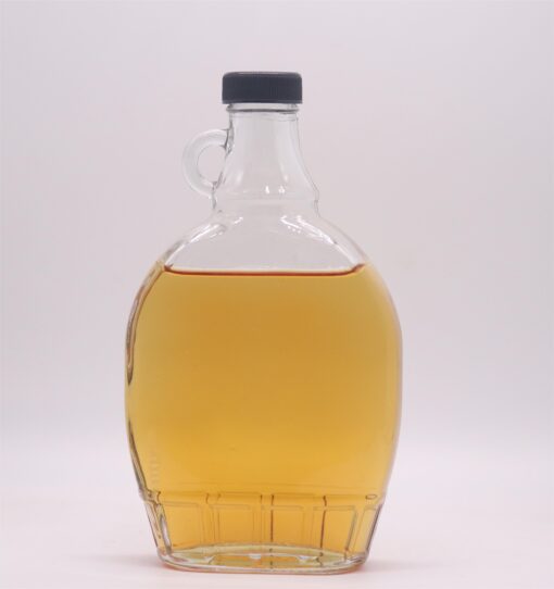 New Model 100ml 200ml 250ml 330ml Flat Shape Transparent Glass Juice Beverage Liquor Bottle with Screw Lid