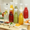 Quality Water Pitcher Transparent Juice Plastic Beverage Bottle plastic carafe with Airtight Lid