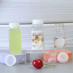 Mini 2oz 60ml Anti Theft Cover Beverage Bottle Juice Drink Milk Energy Ginger Shot Bottles with Caps