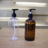 Glass 500ml Amber Soap Dispenser Bottle
