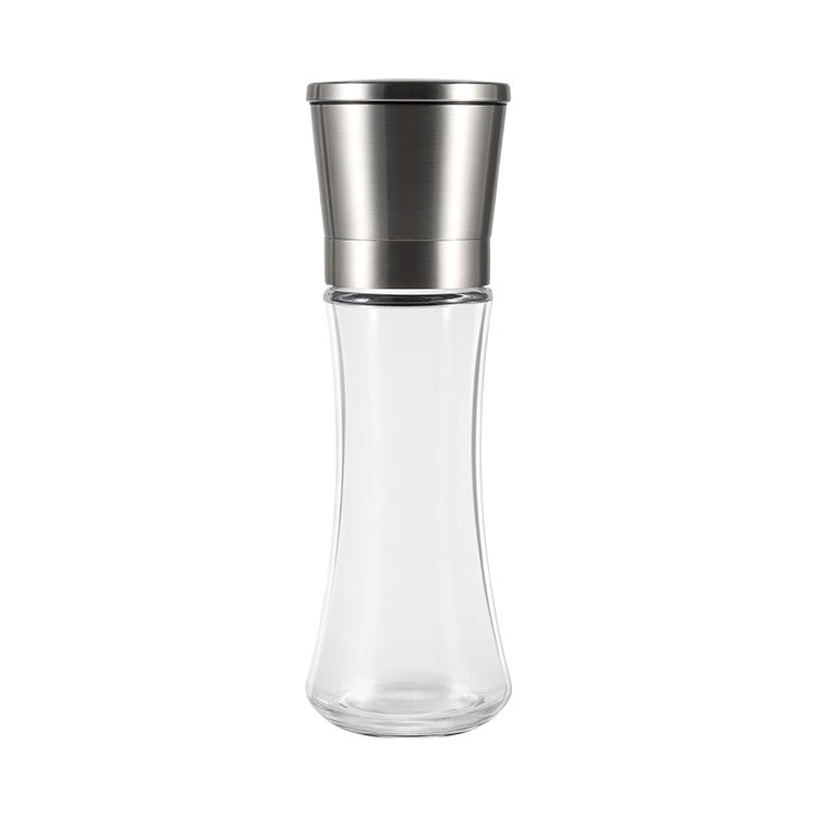 Glass Jar Salt Pepper Mill Grinder Spice Container